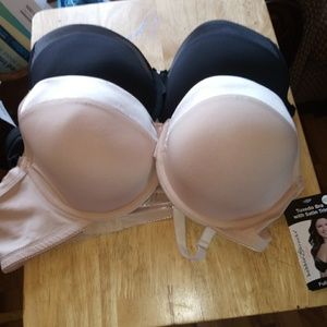2 Bobbie Brooks Bras w Satin Trim Size 42C